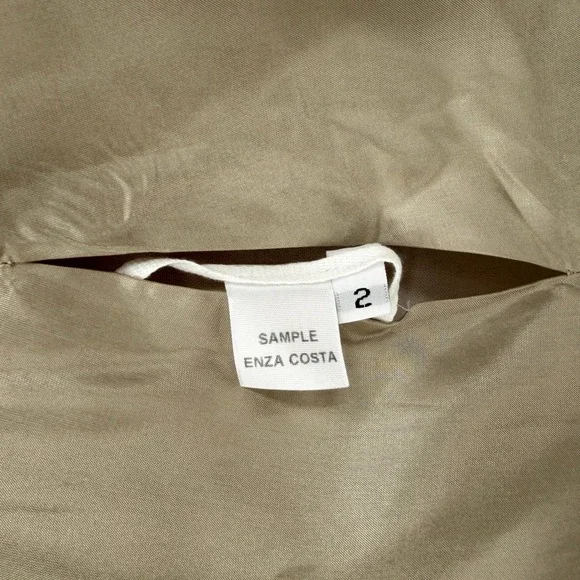 ENZA COSTA Linen Tunic Vest Womens Medium Flax Natural Sleeveless Quiet Luxury - Picture 14 of 16